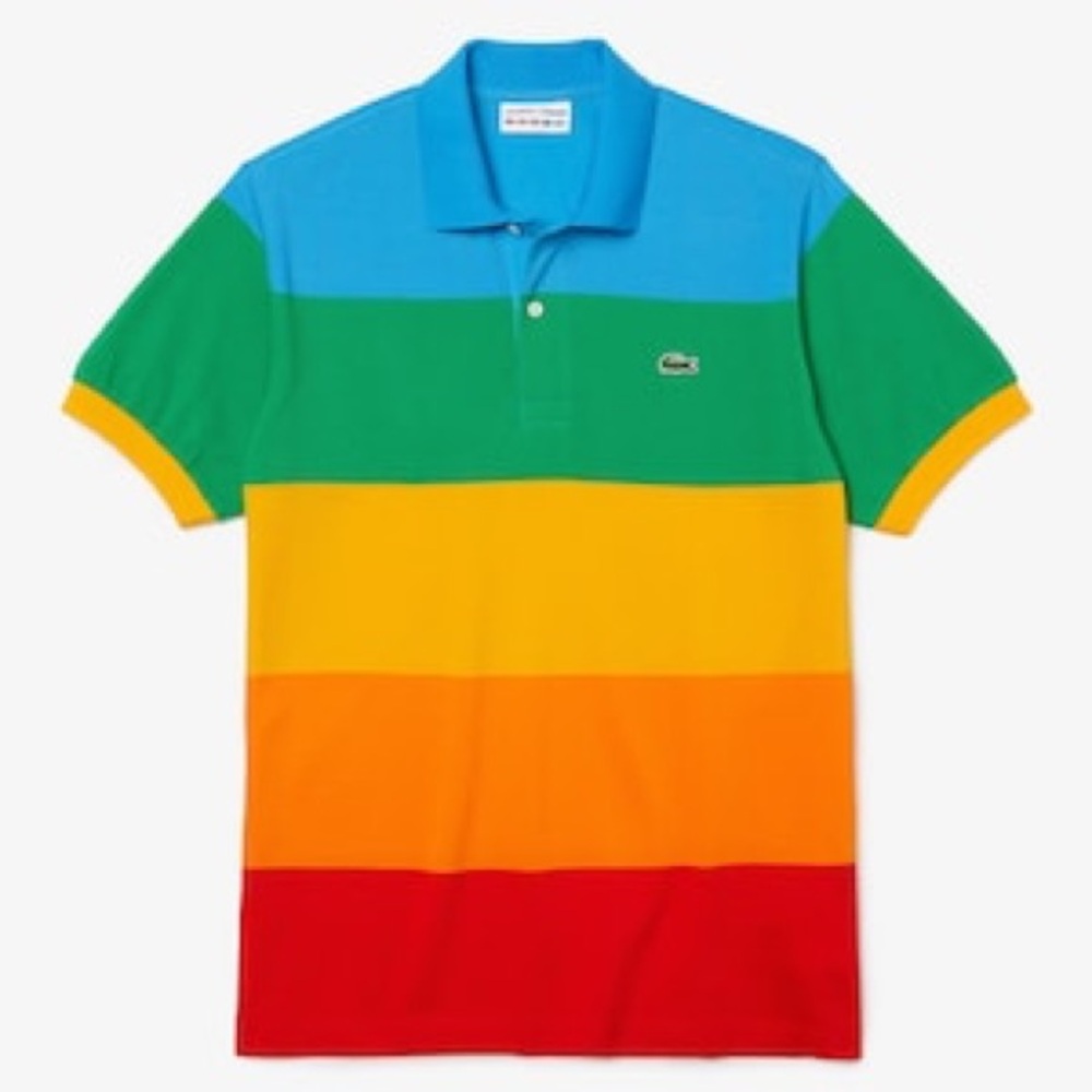 Lacoste x Polaroid Colour Striped Classic Fit Polo Shirt - Picture 13 of 13